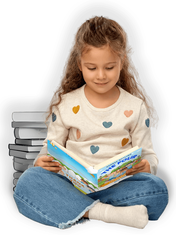 Illustration from The Four on Adventure children’s storybook